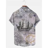 Camisa de moda retro para hombre, top informal de manga corta, moda hawaiana, camisa holgada y transpirable con botones, 2023 - details 11