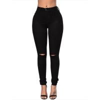 Moda Mujer Jeans de Mezclilla Primavera 2025 Pantalones de Lápiz de Cintura Alta Rotos - details 4