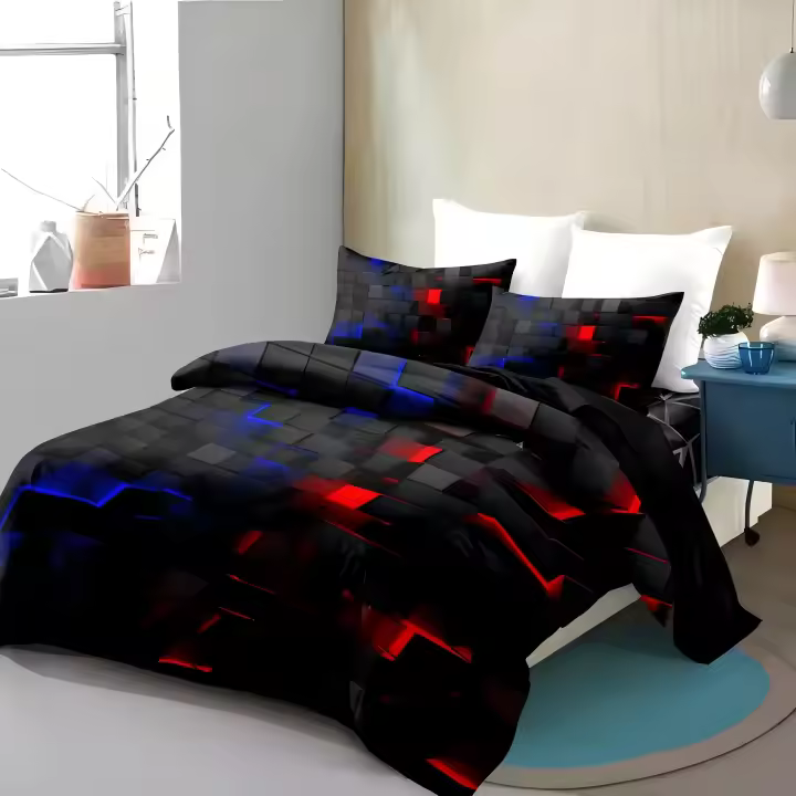 Set de Cubierta de Edredón de 3D Estilo Cyberpunk con Efecto Visual Material de Poliéster Cómodo - 1