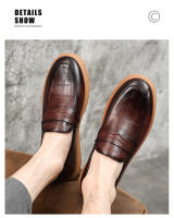 Mocasines zapatos de cuero casuales de verano para hombres zapatos cómodos y transpirables Doudou cubren los pies - details 3