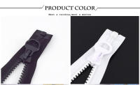 Cremallera Abierta de Resina, 60-300cm, 8 # - details 4