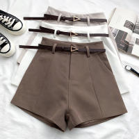 Shorts Casual Para Mujer ITOOLIN Cintura Alta A-line Chic Oficina Vintage Verano Primavera Con Cinturón Estilo Regular Polyester Elastane - details 3