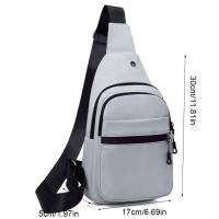Bolso cuadrado duradero para el pecho para hombre, bolso cruzado de nailon de Color sólido multifuncional, bolso para teléfono de gran capacidad de un solo hombro para hombre - details 1