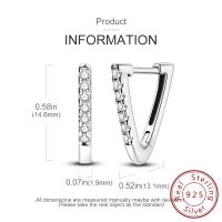 Pendiente de aro de plata de ley 925 para mujer, corazón, estrella, trébol, joyería de compromiso, regalo de boda - details 8