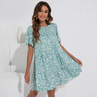Vestido corto informal de verano para mujer, minivestido estampado Vintage - details 4