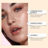 El exfoliante de cúrcuma hidrata, limpia, exfolia, suaviza y suaviza los labios, lápiz labial para el cuidado de los labios. - details 5