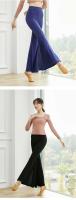 Tre de danza del vientre para adultos latinos de otoño para mujer, pantalones de práctica de camping de pierna ancha de gasa de retales, esenciales para bailarines - details 5