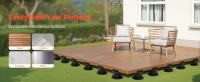 Bloques de Plataforma SucceBuy, 8 Piezas, Capacidad de Carga de 2200 lbs / 997.90 kg, Pedestal de Plástico Ajustable para Cimientos de Cobertizos, Elevación de 3.54 - 4.65 pulgadas / 90 - 118 mm, Apto para Madera, Hormigón y Metal - details 0