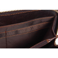 Cartera de Cuero Retro Resistente al Desgaste Estilo Cuadrado Horizontal Cierre de Cremallera - details 9