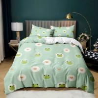 Juego de Ropa de Cama con Diseño de Ranas y Toad de Dibujos Animados a Lápiz Verde Tamaño King Queen Polyester Ideal para Niños y Adultos - details 12