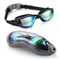 Gafas de Natación para Hombres y Mujeres Protección Anti-enjuague UV Impermeables Silicona Ajustable Ideales para Adultos Diving Glasses - details 0
