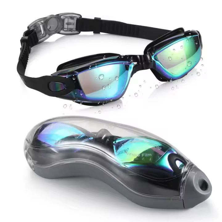 Gafas de Natación para Hombres y Mujeres Protección Anti-enjuague UV Impermeables Silicona Ajustable Ideales para Adultos Diving Glasses - 1