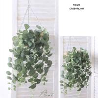 Planta colgante de seda de hiedra verde para fiesta de boda, flores artificiales, hojas de eucalipto - details 5