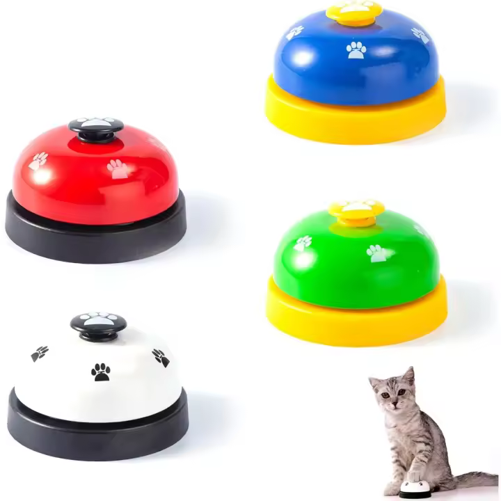 4 Campana De Entrenamiento para Mascotas con Fondo, Juguete Antideslizante para Mascotas, Entrenamiento par - 1