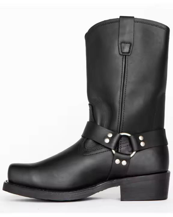 Suela de tacón de madera hecha a mano, aumento de altura 4,5 cm, botas cuadradas para hombre - 1