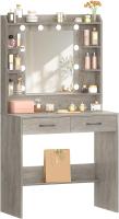 Tocador de Maquillaje con Espejo y Luz LED Estilo Morno para Dormitorio Salón 40x80x149cm - details 23