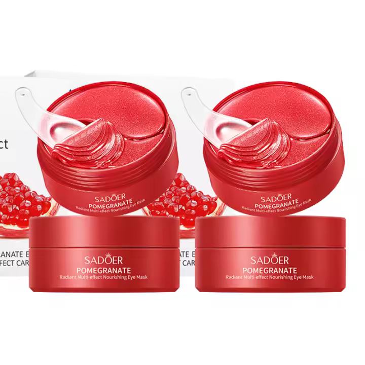 Parches de Ojos de Sakura de Granada Roja SADOER 60pcs Eliminación de Ojeras - 1