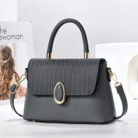 Bolso de mano vintage a rayas con correa extraíble, cierre de cremallera, adorno de botones, forro de tela, bolso de noche con tema navideño - details 6