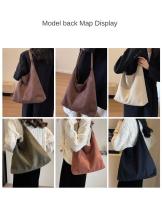 Bolso de hombro de gamuza de gran capacidad para mujer, bolso de viaje informal Simple, bolsos Retro, Otoño e Invierno - details 4