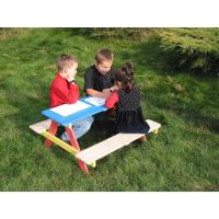 Asiento para niños fijado para Cuatro niños, como Conjunto de Estar con Mesa de Picnic o en el Casino, la Madera fsc, 90 x 85 x 45 cm, Colorido - details 8