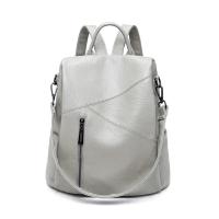 Mochila De piel auténtica para mujer, bolso de hombro de piel de vaca con retales, antirrobo, para viaje, universidad, 2023 - details 0