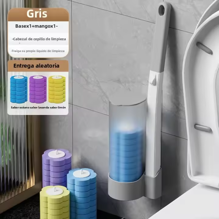 Cepillo de Inodoro Desechable con Montaje en Pared Herramienta de Limpieza para Baño - 1
