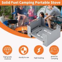 Quemador de estufa de bolsillo portátil plegable para acampar al aire libre con combustible de Alcohol sólido de 95x75mm - details 3