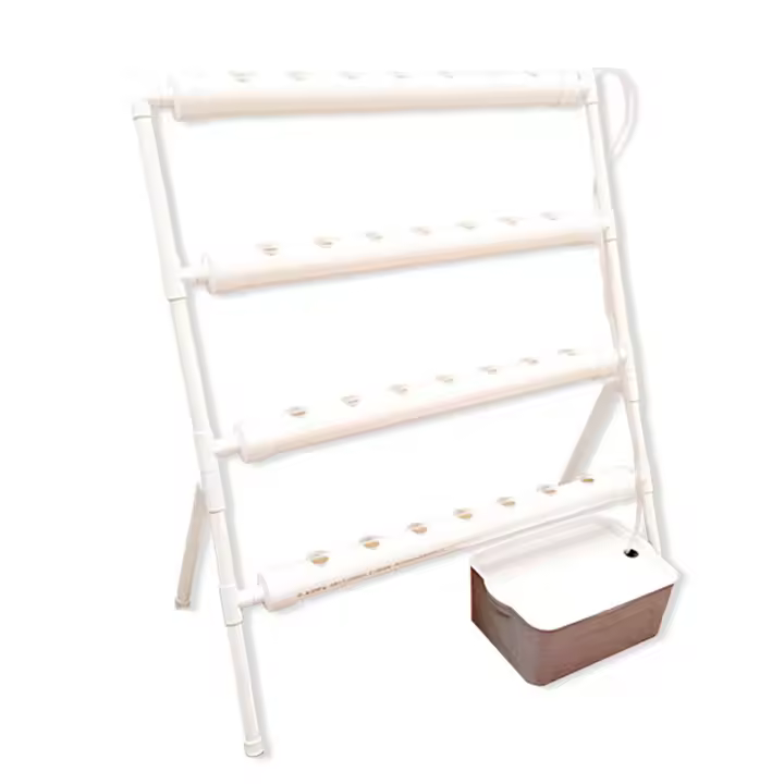 Kit de cultivo hidropónico para el hogar, tubería hidropónica de PVC con 36 agujeros para cultivo de plantas sin tierra - 1