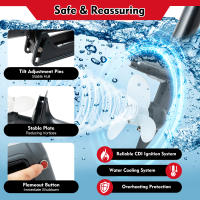 Motor fueraborda para barco de pesca, sistema de refrigeración por agua, Motor de gasolina, resistente, 2 tiempos, 3.5HP - details 1