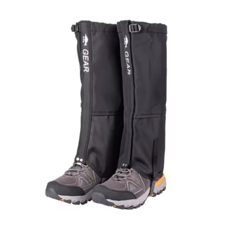 Polainas impermeables para cubrir los pies, calentadores de piernas, rodillera de nieve, protección de piernas, zapatos de viaje al aire libre - 1
