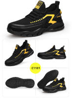 Zapatos de Trabajo Seguros Transpirables con Punta de Acero Zapatillas de Trabajo Antideslizantes para Hombres en Negro - details 17