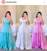 2025 nuevo vestido de hadas de color largo con hombros descubiertos y flores rotas para mujer primavera/verano - details 1
