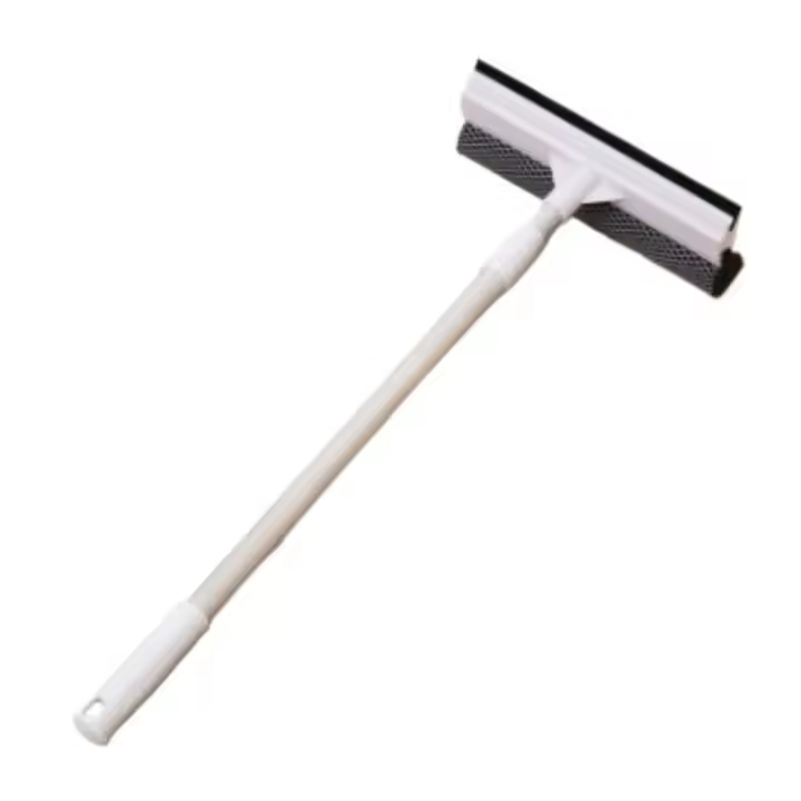 Limpiador de ventanas de escurridor 2 en 1, cepillo de limpieza de postes retráctiles, herramienta de limpieza de escurridor de vidrio para puerta de vidrio de ducha de coche, 1 ud. - 1