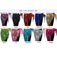 Nuevo pañuelo con nalgas elásticas, borlas largas, lentejuelas triangulares, cinturón de escenario de tercer nivel para danza del vientre, accesorios para chal, - details 0