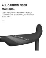 Manillar de bicicleta de carbono, barra de mango de carretera de enrutamiento interno de 400/420/440mm, piezas de cuadro de bicicleta de carretera - details 5