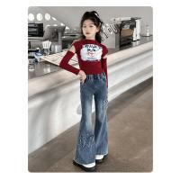 Pantalones Vaqueros para Niñas Primavera 2024 Nuevos Pantalones Acampados para Niños Medianos y Grandes Moda de Ocio Casual para Primavera y Otoño - details 21