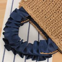 Nuevo estilo, banda de encaje de perlas japonesas, bolsa tejida de cuerda de papel hecha a mano, bolso de verano para mujer, bolsa de vacaciones tejida de cuerda de papel - details 2