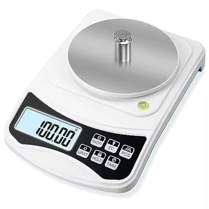 Báscula Digital de laboratorio, balanza de gramos de 1000G, 0,01G, electrónica de alta precisión, multifunción con peso de 100G - 1