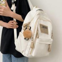 Mochila impermeable de gran capacidad para estudiantes, bolso escolar de nailon con cremallera y múltiples bolsillos, mochila informal de ocio para adolescentes, viaje - details 9
