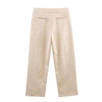 -Conjunto de pantalones de cintura alta con estilo corsé con textura de efecto plisado, novedad de verano, ropa de mujer - details 8