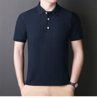 Tiktok POLO camisa de los hombres 2025 novedad de verano cuello sólido Casual algodón transpirable negocios camiseta de manga corta - details 25