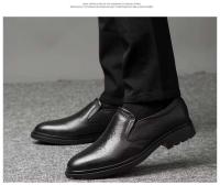 Botas de hombre Bjjgi clásicas de cocodrilo italiano + piel de vaca de capa superior + cinturón + falda + zapatos formales - details 2