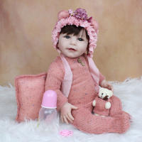 Muñeca Reborn de silicona suave para niña, juguete de cuerpo de tela realista, vestido de princesa Lisa, regalo de cumpleaños, 55 CM, 22 pulgadas - details 7