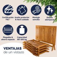 Comedor Plegable 5 Piezas Exterior Patio Terraza 120x70x75cm - details 8