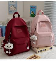 Mochilas simples y versátilesMochila para estudiantes de secundaria Mochila para estudiantes universitarios de gran capacidad Mochila de color sólido de estilo coreano - details 20