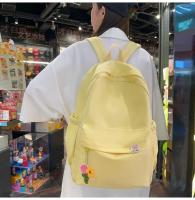 Mochila Impermeable de Nylon para Mujer Bolsa de Viaje Femenina Mochila Escolar para Niñas Adolescentes Bolsa de Libros de Color Sólido - details 20