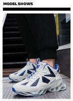 Zapatillas de ocio versátiles para hombre, zapatos deportivos ligeros y cómodos para caminar, zapatos para correr con hoja de grafiti a la moda, calzado masculino - details 12