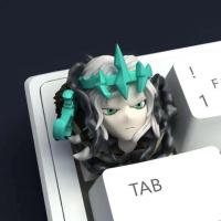 Lol Art Keycaps Aatrox Viego Jinx Yasuo Personalized Resin nical Keyboard Gift Translucent Christmas Cute Handmade Arcane - details 5