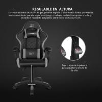 DR35 - Silla Gaming Profesional, Polipiel, reposabrazos Acolchados, pistón Clase 3, Base Nylon Reforzada, Asiento basculante, Altura Regulable, cojín Lumbar y Cervical, Color Negro/Rosa - details 25