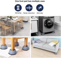 Soporte para lavadora con cancelación de golpes y ruido, almohadillas de goma antideslizantes para pies de lavadora, reducción de ruido, 4 unidades - details 3
